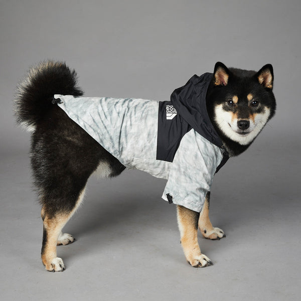 HKM-0952893 Large Dog Shell Jacket in Waste Paper Print - Sizes S to 5XL
