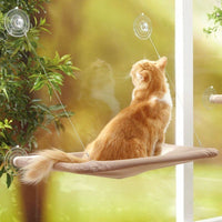 HKM-095315 Sunshine Cat Window Perch Hammock - Comfortable Mounting Shelf Seat for Cats, Washable Cover, Sturdy Design