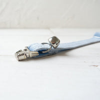 HKM-0953277 Sky Blue Thick Velvet Cat Collar - Soft and Comfortable Polyester Design