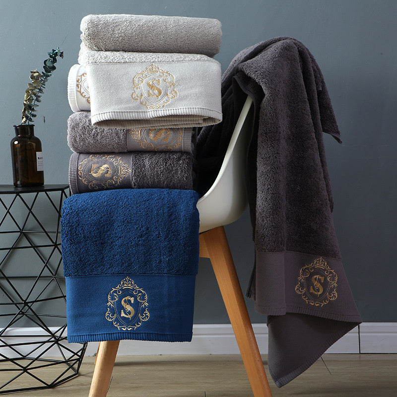 HKM-095379 Luxurious Cotton Bath Towel - Soft, Absorbent, and Elegant (80cm x 160cm)