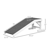 HKM-0956733 49" Non-Slip Pet Ramp for Dogs and Cats, High-Quality Pine Wood with Carpet Surface