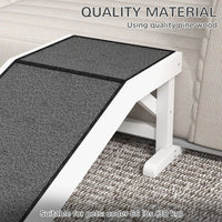 HKM-0956733 49" Non-Slip Pet Ramp for Dogs and Cats, High-Quality Pine Wood with Carpet Surface