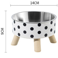 HKM-0957245 Tall Stainless Steel Pet Bowl for Cats and Dogs - Non-Slip Anti-Tumble Design, Large Capacity
