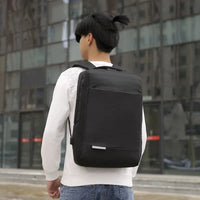 HKM-096019 Customizable Waterproof Laptop Backpack with USB Charging Port for Men, Polyester Business Rucksack with Zipper Closure