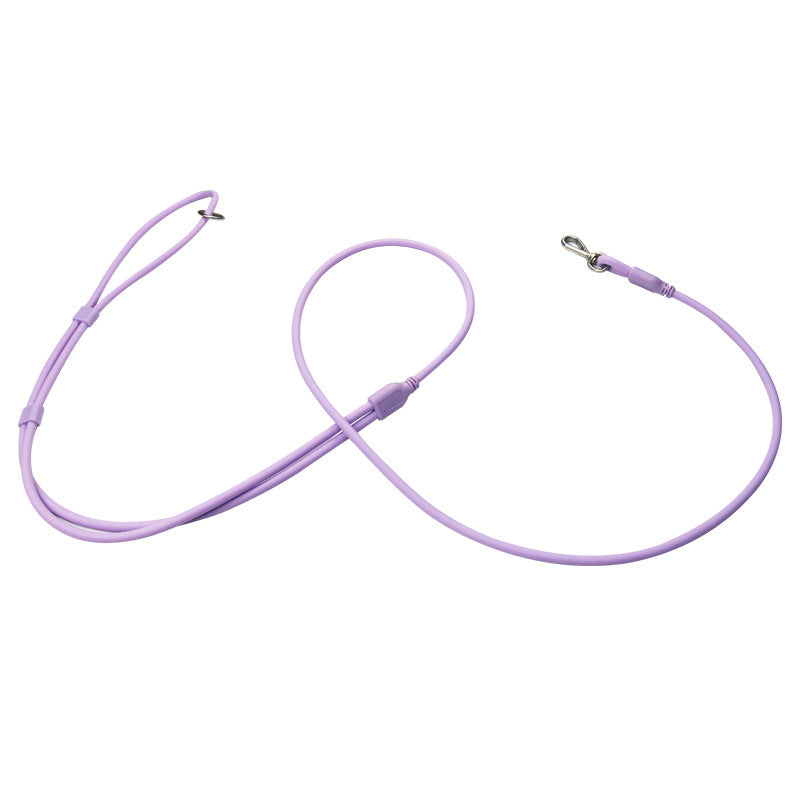 HKM-0960317 Hand-Held Pet Leash in Moonlight Blue, Pink, and Purple - 2.4m PVC Rope