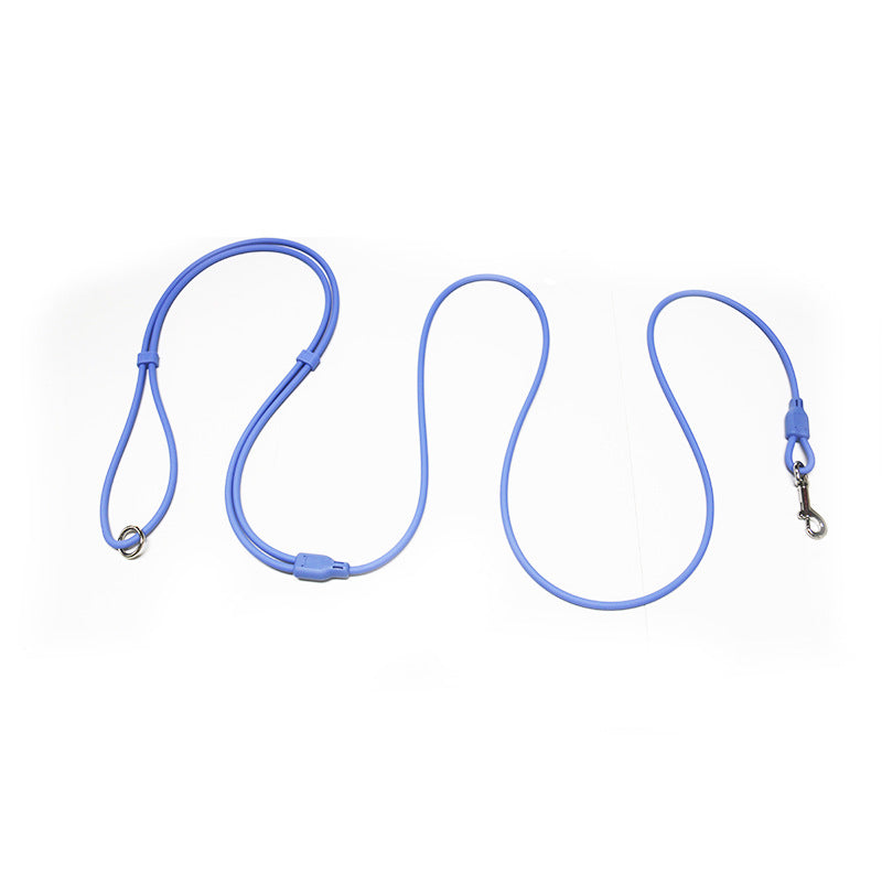 HKM-0960317 Hand-Held Pet Leash in Moonlight Blue, Pink, and Purple - 2.4m PVC Rope
