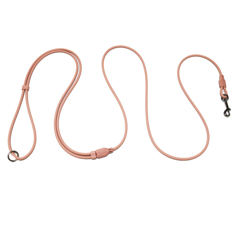 HKM-0960317 Hand-Held Pet Leash in Moonlight Blue, Pink, and Purple - 2.4m PVC Rope
