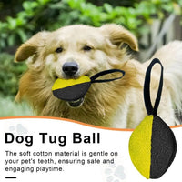 HKM-0961853 Durable Linen Tug Toy with T-Shaped Pull Tab for Interactive Dog Training and Agility Development
