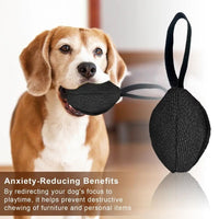 HKM-0961853 Durable Linen Tug Toy with T-Shaped Pull Tab for Interactive Dog Training and Agility Development