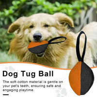 HKM-0961853 Durable Linen Tug Toy with T-Shaped Pull Tab for Interactive Dog Training and Agility Development