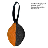 HKM-0961853 Durable Linen Tug Toy with T-Shaped Pull Tab for Interactive Dog Training and Agility Development