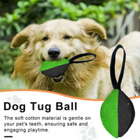 HKM-0961853 Durable Linen Tug Toy with T-Shaped Pull Tab for Interactive Dog Training and Agility Development