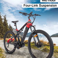 HKM-096275 Aluminum Alloy Electric Bicycle TX11 with 9-Speed Gears and Hydraulic Disc Brakes