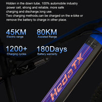 HKM-096275 Aluminum Alloy Electric Bicycle TX11 with 9-Speed Gears and Hydraulic Disc Brakes