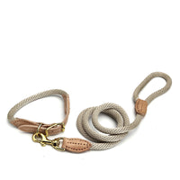 HKM-0963005 Adjustable Cowhide Dog Collar with Nylon Design - Multiple Sizes Available
