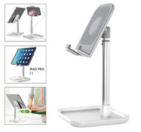 HKM-096339 Aluminum Alloy Adjustable Phone and Tablet Stand with Anti-Scratch Silicone Protection