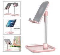 HKM-096339 Aluminum Alloy Adjustable Phone and Tablet Stand with Anti-Scratch Silicone Protection