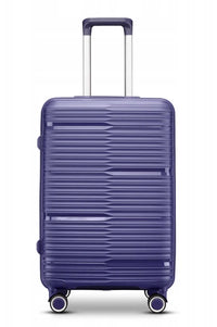 HKM-096339 Purple PP Luggage 3-Piece Travel Trolley and Suitcase Set