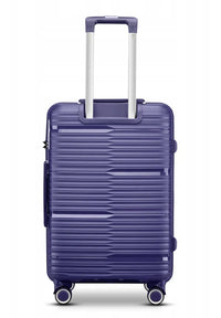 HKM-096339 Purple PP Luggage 3-Piece Travel Trolley and Suitcase Set
