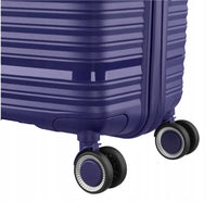 HKM-096339 Purple PP Luggage 3-Piece Travel Trolley and Suitcase Set