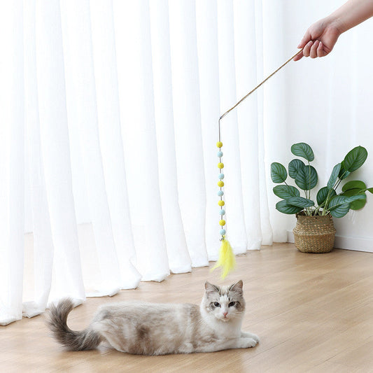 HKM-096403 Pet Products String Wool Ball Feathers