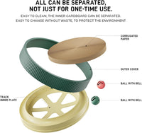 HKM-0964285 Large Cat Scratching Board with Track and Plush Ball - Eco-Friendly Cardboard Scratcher for Indoor Cats