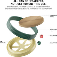 HKM-0964285 Large Cat Scratching Board with Track and Plush Ball - Eco-Friendly Cardboard Scratcher for Indoor Cats