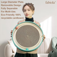 HKM-0964285 Large Cat Scratching Board with Track and Plush Ball - Eco-Friendly Cardboard Scratcher for Indoor Cats
