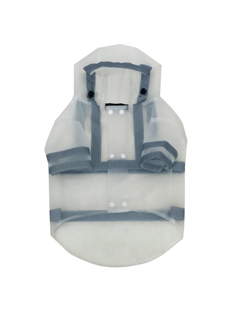 HKM-0965181 Transparent Reflective Waterproof Dog Raincoat for Small to Medium Breeds