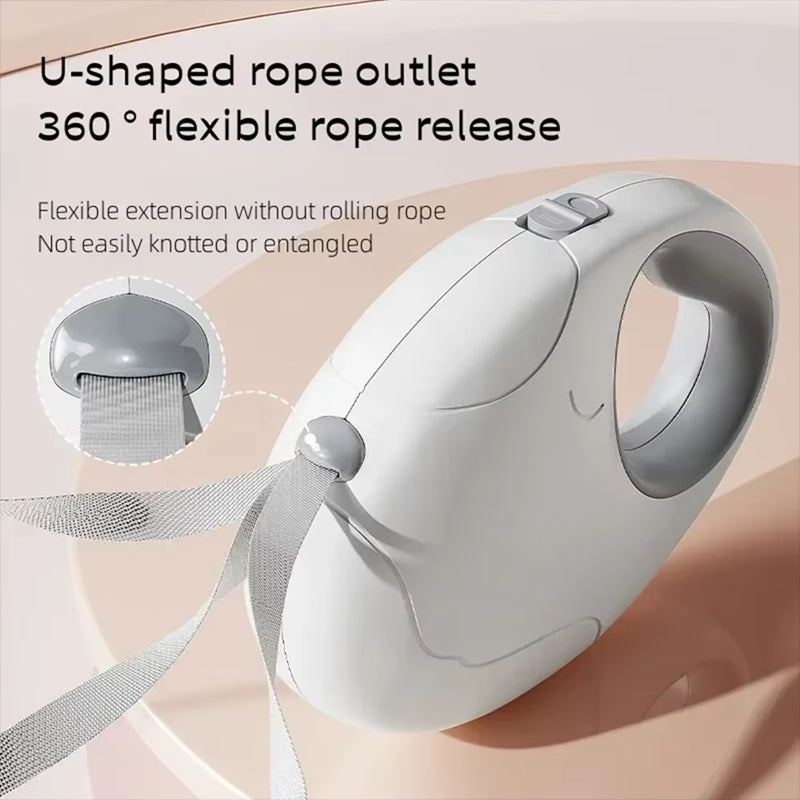 HKM-0966589 Retractable Dog Leash for Small to Medium Pets, Nylon Rope, Comfortable Grip, Extends Up to 16.4 Feet