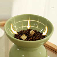 HKM-0966973 Ceramic Cat Bowl with Oblique Design for Comfortable Feeding and Water Access