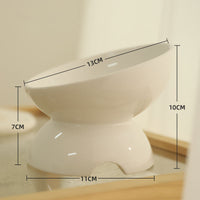 HKM-0966973 Ceramic Cat Bowl with Oblique Design for Comfortable Feeding and Water Access