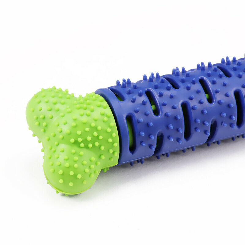 HKM-0968253 Dog Chew Toy & Toothbrush Stick for Dental Care, Silicone Molar Cleaner with Treat Dispenser, 25cm