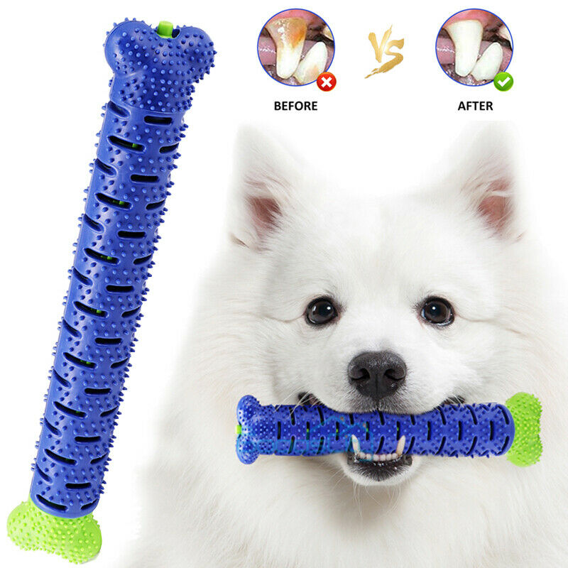 HKM-0968253 Dog Chew Toy & Toothbrush Stick for Dental Care, Silicone Molar Cleaner with Treat Dispenser, 25cm