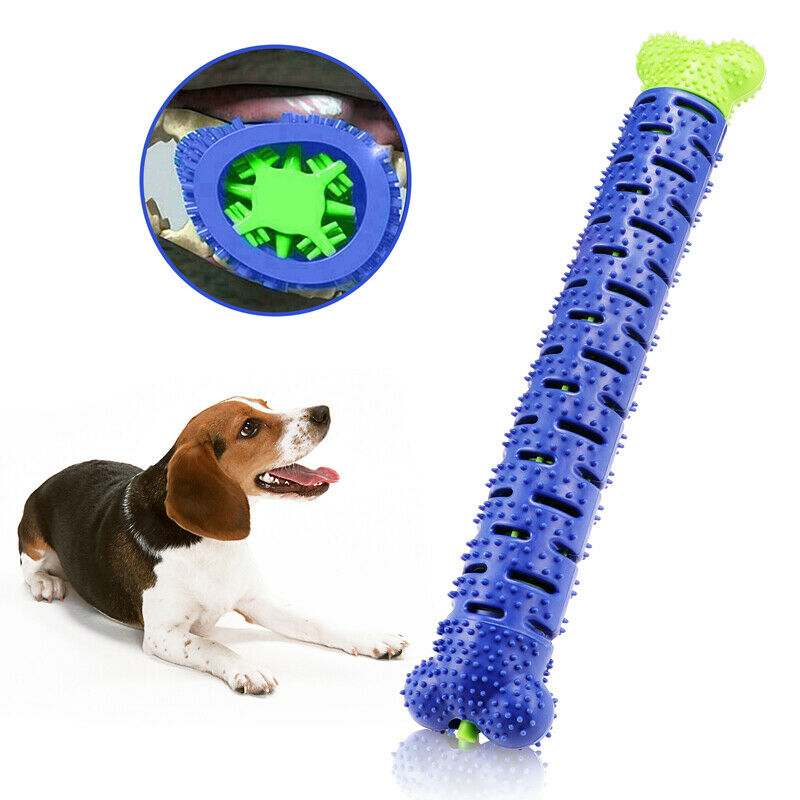 HKM-0968253 Dog Chew Toy & Toothbrush Stick for Dental Care, Silicone Molar Cleaner with Treat Dispenser, 25cm