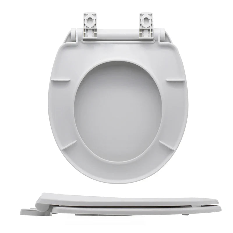 HKM-096979 Soft Closing Round PP Toilet Seat Cover - Modern Plastic Closed Front Design
