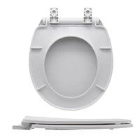 HKM-096979 Soft Closing Round PP Toilet Seat Cover - Modern Plastic Closed Front Design
