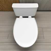HKM-096979 Soft Closing Round PP Toilet Seat Cover - Modern Plastic Closed Front Design