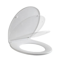 HKM-096979 Soft Closing Round PP Toilet Seat Cover - Modern Plastic Closed Front Design