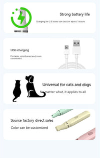 HKM-0970557 4 In 1 Electric Pet Shaver with USB Charging and 4 Attachments for Grooming