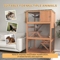 HKM-0970813 Outdoor Cat Enclosure with Hammock and Ramp on Wheels - Fits Multiple Cats