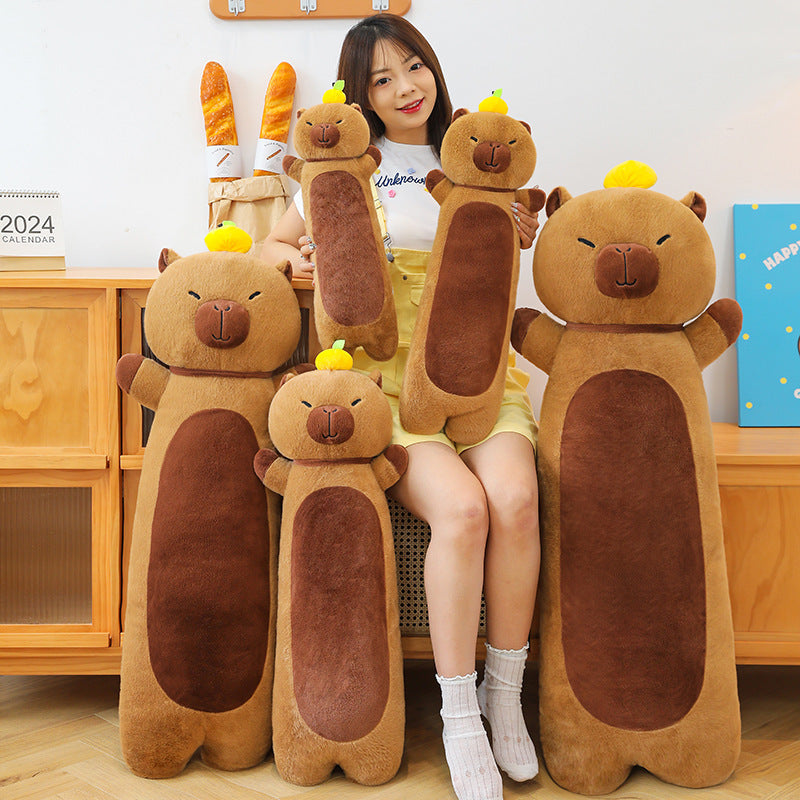 HKM-097107 Capybara Plush Toy Pillow Cushion – Soft PP Cotton Filling in Various Sizes (55cm to 130cm)