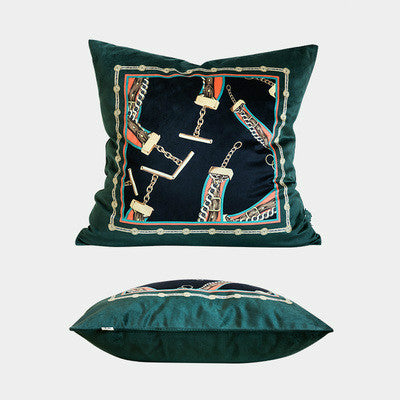 HKM-097171 Light Luxury Retro Velvet Cushion Cover in Various Patterns
