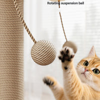 HKM-0973373 Windmill Hanging Ball Cat Toy – Scratch-Resistant Climbing Frame with Pine and Carpet Leather