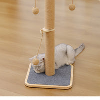 HKM-0973373 Windmill Hanging Ball Cat Toy – Scratch-Resistant Climbing Frame with Pine and Carpet Leather