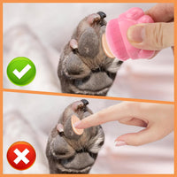 HKM-0974013 Pet Paw Balm Brush Set - 3 Pack for Dogs and Cats, Soft Fiber Brush with Cute Paw Design, Ideal for Paw Care and Skincare