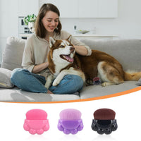 HKM-0974013 Pet Paw Balm Brush Set - 3 Pack for Dogs and Cats, Soft Fiber Brush with Cute Paw Design, Ideal for Paw Care and Skincare