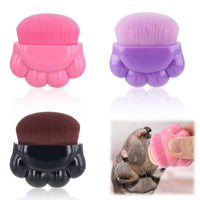 HKM-0974013 Pet Paw Balm Brush Set - 3 Pack for Dogs and Cats, Soft Fiber Brush with Cute Paw Design, Ideal for Paw Care and Skincare