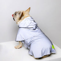 HKM-0974909 Reflective Waterproof Pet Raincoat for Dogs and Cats in Gray - Available in Multiple Sizes