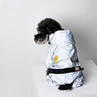 HKM-0974909 Reflective Waterproof Pet Raincoat for Dogs and Cats in Gray - Available in Multiple Sizes